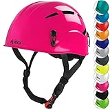 ALPIDEX Casco de Escalada Universal para Mujer y Hombre Casco ferrata en Rosa