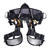ENJOHOS Arnés de Escalada, Arnés de guía, Cinturones de Seguridad para montañismo de Alto Nivel Espeleología de Rescate Recordatorio de Escalada Equipar Medio Cuerpo