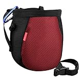 Rhino Valley Bolso de Tiza para Escalada, Bolsa de Magnesio Durable Impermeable sin Fugas con Correa de Cintura Ajustable Mosquetón Cremallera para Deporte Alpinismo Gimnasia Levantamiento de Pesa