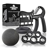 ALPHASKIN© Hand Grip, Accesorios para Gym, Fortalecedores de Mano para Entrenar el Agarre, la Fuerza de Los Dedos, la muñecas, el Antebrazos Fortalecer, Juego de 2 o 5